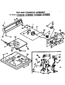 Top And Control Assembly parts for Kenmore Washer 110.72520100 (11072520100, 110 72520100) from AppliancePartsPros.com