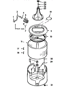 Tub And Basket Assembly parts for Kenmore Washer 110.72520100 (11072520100, 110 72520100) from AppliancePartsPros.com