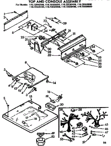 Top And Console Assembly parts for Kenmore Washer 110.72550200 (11072550200, 110 72550200) from AppliancePartsPros.com