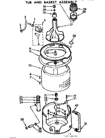 Tub And Basket Assembly parts for Kenmore Washer 110.72550200 (11072550200, 110 72550200) from AppliancePartsPros.com