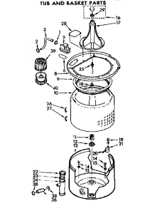 Tub & Basket Parts parts for Kenmore Washer 110.72562310 (11072562310, 110 72562310) from AppliancePartsPros.com