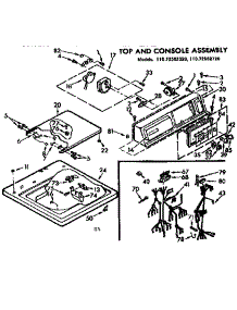 Top And Console Assembly parts for Kenmore Washer 110.72562320 (11072562320, 110 72562320) from AppliancePartsPros.com