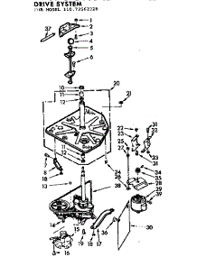 Drive System parts for Kenmore Washer 110.72562720 (11072562720, 110 72562720) from AppliancePartsPros.com