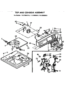 Top And Console Asm parts for Kenmore Washer 110.72562810 (11072562810, 110 72562810) from AppliancePartsPros.com