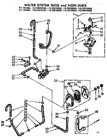 Water System Suds And Non-Suds parts for Kenmore Washer 110.72570200 (11072570200, 110 72570200) from AppliancePartsPros.com