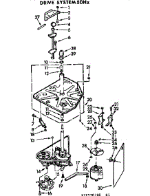 Drive System 50 Hz parts for Kenmore Washer 110.72570200 (11072570200, 110 72570200) from AppliancePartsPros.com