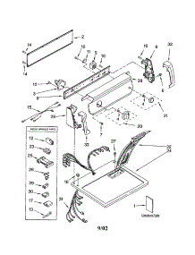 Top And Console parts for Kenmore Dryer 110.72602101 (11072602101, 110 72602101) from AppliancePartsPros.com