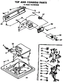 Top And Console Parts parts for Kenmore Washer 110.72610140 (11072610140, 110 72610140) from AppliancePartsPros.com