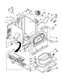 Cabinet parts for Kenmore Dryer 110.72612100 (11072612100, 110 72612100) from AppliancePartsPros.com