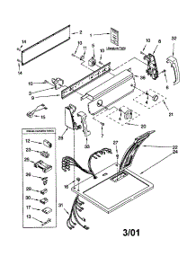 Top And Console parts for Kenmore Dryer 110.72622100 (11072622100, 110 72622100) from AppliancePartsPros.com