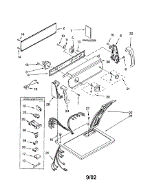 Top And Console parts for Kenmore Dryer 110.72622101 (11072622101, 110 72622101) from AppliancePartsPros.com