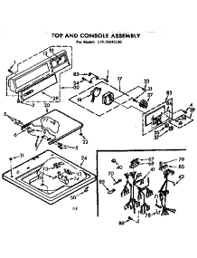 Top And Console Assembly parts for Kenmore Washer 110.72640100 (11072640100, 110 72640100) from AppliancePartsPros.com