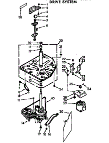Drive System parts for Kenmore Washer 110.72640100 (11072640100, 110 72640100) from AppliancePartsPros.com