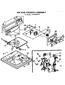 Top And Console Assembly parts for Kenmore Washer 110.72640110 (11072640110, 110 72640110) from AppliancePartsPros.com