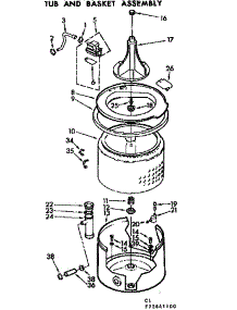 Tub And Basket Assembly parts for Kenmore Washer 110.72641100 (11072641100, 110 72641100) from AppliancePartsPros.com