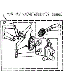 Two Way Valve Assembly, Suds parts for Kenmore Washer 110.72641100 (11072641100, 110 72641100) from AppliancePartsPros.com