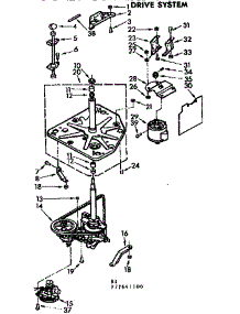 Drive System parts for Kenmore Washer 110.72641100 (11072641100, 110 72641100) from AppliancePartsPros.com