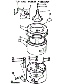 Tub And Basket Assembly parts for Kenmore Washer 110.72645120 (11072645120, 110 72645120) from AppliancePartsPros.com