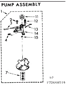 Pump Assembly parts for Kenmore Washer 110.72660110 (11072660110, 110 72660110) from AppliancePartsPros.com