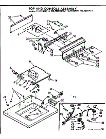 Top And Console Assembly parts for Kenmore Washer 110.72660110 (11072660110, 110 72660110) from AppliancePartsPros.com