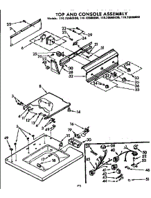 Top & Console Assembly parts for Kenmore Washer 110.72660400 (11072660400, 110 72660400) from AppliancePartsPros.com