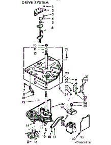 Drive System parts for Kenmore Washer 110.72660410 (11072660410, 110 72660410) from AppliancePartsPros.com