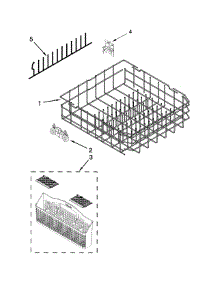 Lower Rack Parts parts for Kenmore Dishwasher 665.13699N412 (66513699N412, 665 13699N412) from AppliancePartsPros.com