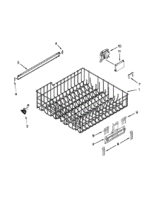Upper Rack And Track Parts parts for Kenmore Dishwasher 665.13699N412 (66513699N412, 665 13699N412) from AppliancePartsPros.com