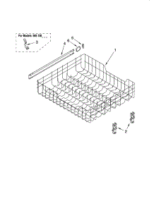 Upper Rack And Track Parts parts for Kenmore Dishwasher 665.13703K600 (66513703K600, 665 13703K600) from AppliancePartsPros.com