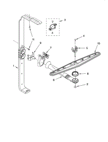 Upper Wash And Rinse Parts parts for Kenmore Dishwasher 665.13709K600 (66513709K600, 665 13709K600) from AppliancePartsPros.com