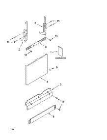 Door And Panel Parts parts for Kenmore Dishwasher 665.13712K600 (66513712K600, 665 13712K600) from AppliancePartsPros.com