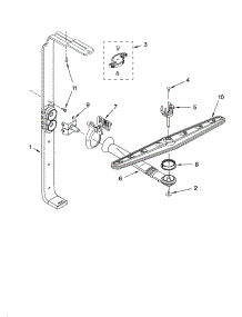 Upper Wash And Rinse Parts parts for Kenmore Dishwasher 665.13714K601 (66513714K601, 665 13714K601) from AppliancePartsPros.com