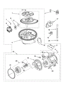 Pump And Motor Parts parts for Kenmore Dishwasher 665.13714K601 (66513714K601, 665 13714K601) from AppliancePartsPros.com