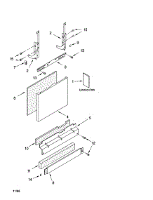 Door And Panel Parts parts for Kenmore Dishwasher 665.13722K601 (66513722K601, 665 13722K601) from AppliancePartsPros.com