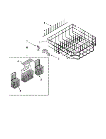 Lower Rack Parts parts for Kenmore Dishwasher 665.13732K603 (66513732K603, 665 13732K603) from AppliancePartsPros.com