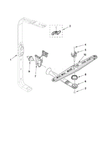 Upper Wash And Rinse Parts parts for Kenmore Dishwasher 665.13732K603 (66513732K603, 665 13732K603) from AppliancePartsPros.com
