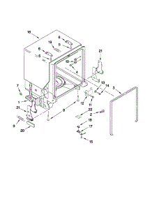 Tub And Frame Parts parts for Kenmore Dishwasher 665.13732K604 (66513732K604, 665 13732K604) from AppliancePartsPros.com