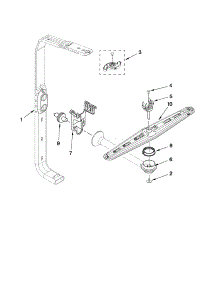 Upper Wash And Rinse Parts parts for Kenmore Dishwasher 665.13733K604 (66513733K604, 665 13733K604) from AppliancePartsPros.com