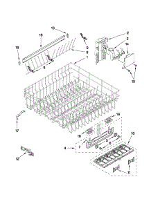Upper Rack And Track Parts parts for Kenmore Dishwasher 665.13733K604 (66513733K604, 665 13733K604) from AppliancePartsPros.com