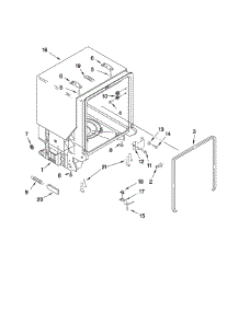 Tub And Frame Parts parts for Kenmore Dishwasher 665.13734K603 (66513734K603, 665 13734K603) from AppliancePartsPros.com