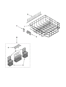 Lower Rack Parts parts for Kenmore Dishwasher 665.13734K604 (66513734K604, 665 13734K604) from AppliancePartsPros.com