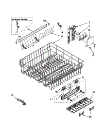 Upper Rack And Track parts for Kenmore Dishwasher 665.13739K600 (66513739K600, 665 13739K600) from AppliancePartsPros.com
