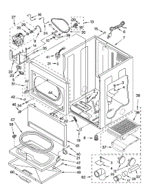 Cabinet Parts parts for Kenmore Dryer 110.74982301 (11074982301, 110 74982301) from AppliancePartsPros.com