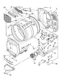 Bulkhead Parts parts for Kenmore Dryer 110.74982301 (11074982301, 110 74982301) from AppliancePartsPros.com