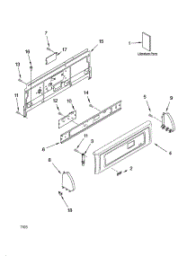 Console Panel Parts parts for Kenmore Dryer 110.75062500 (11075062500, 110 75062500) from AppliancePartsPros.com