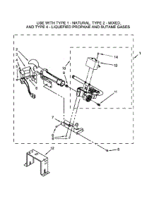 W10336852 Burner Assembly parts for Kenmore Dryer 110.75202311 (11075202311, 110 75202311) from AppliancePartsPros.com