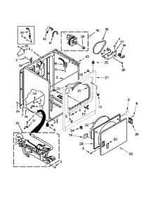 Cabinet Parts parts for Kenmore Dryer 110.75202311 (11075202311, 110 75202311) from AppliancePartsPros.com
