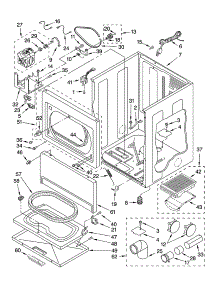 Cabinet Parts parts for Kenmore Dryer 110.75822400 (11075822400, 110 75822400) from AppliancePartsPros.com