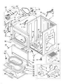 Cabinet Parts parts for Kenmore Dryer 110.75926400 (11075926400, 110 75926400) from AppliancePartsPros.com