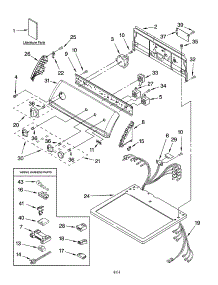 Top And Console Parts parts for Kenmore Dryer 110.75926400 (11075926400, 110 75926400) from AppliancePartsPros.com